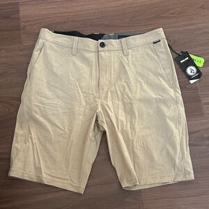 Volcom Men's Khaki Flat Front Shorts